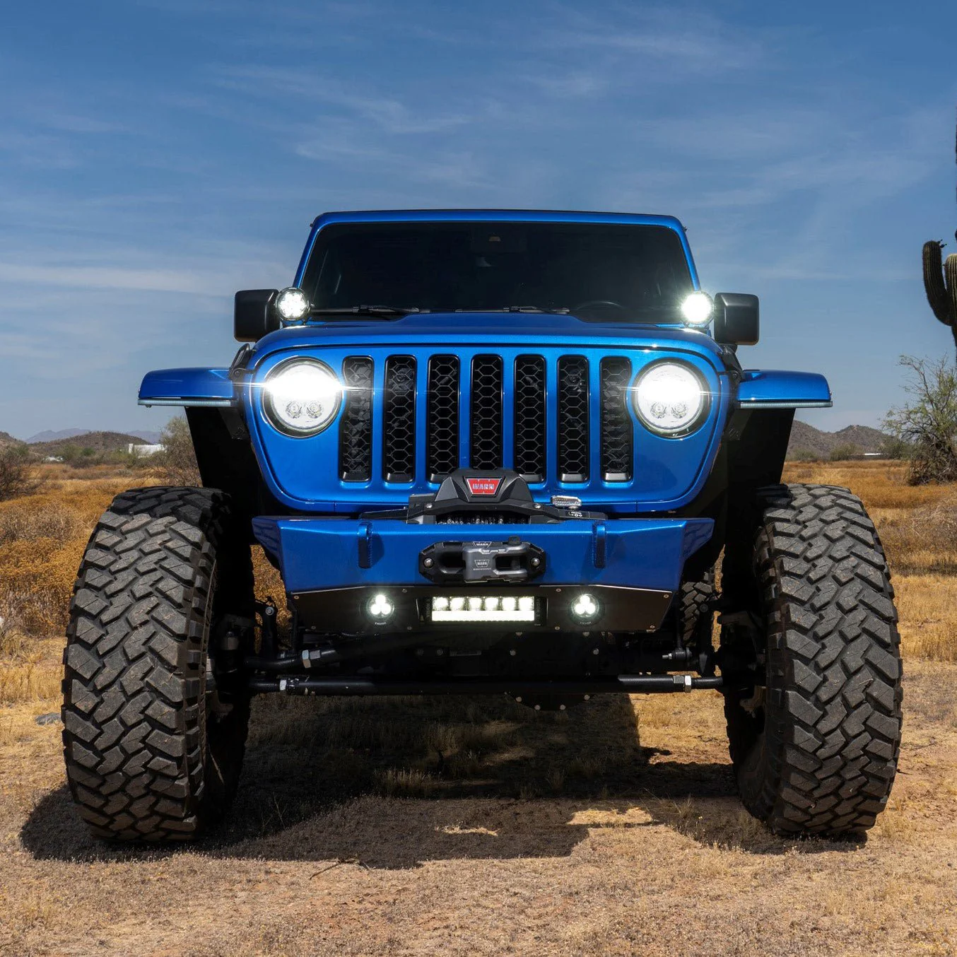18+ Jeep JL / '20+ Jeep Gladiator VX LED Headlight Kit - Black Chrome | White Halo - Image 3