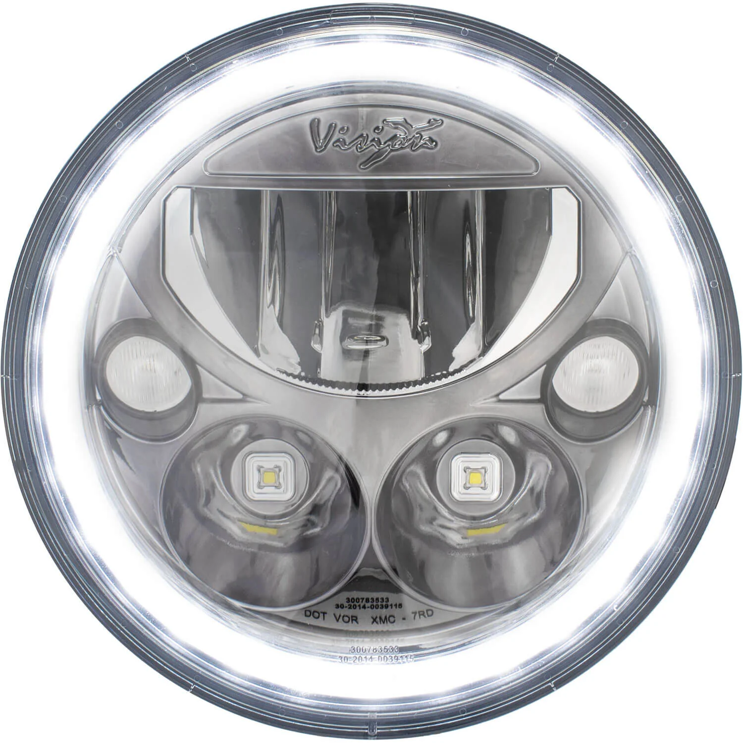 2007-2017 Jeep JK VX LED Headlight Kit - Black Chrome | White Halo - Image 6