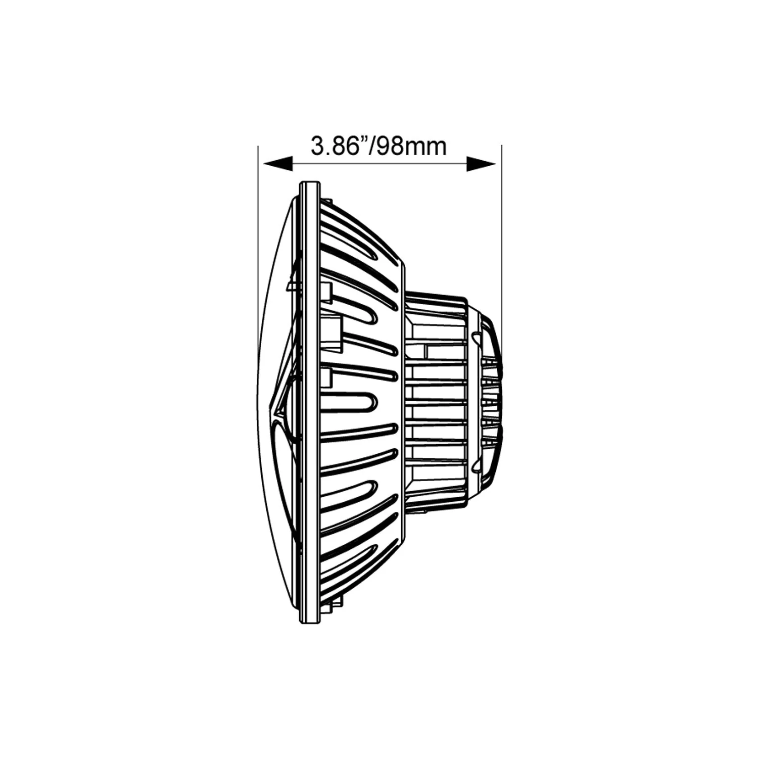 2007-2017 Jeep JK VX LED Headlight Kit - Black Chrome | White Halo - Image 9