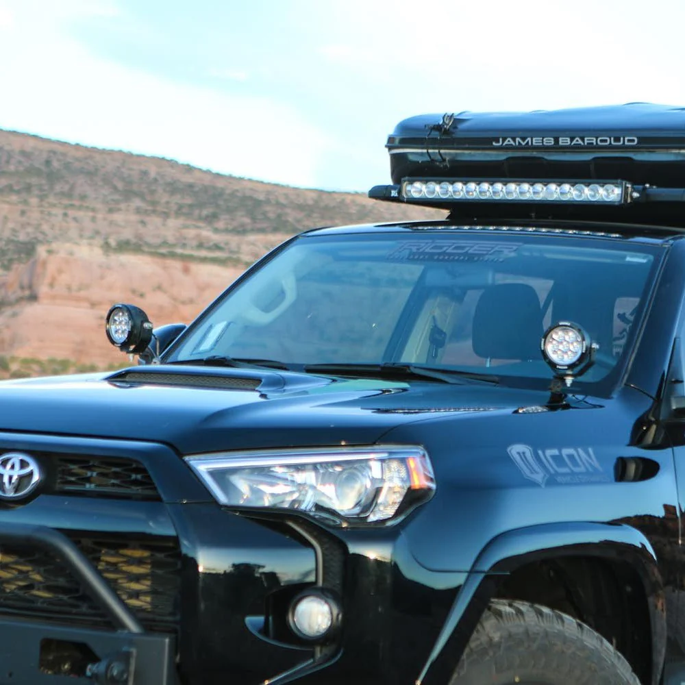 2010-2023 Toyota 4-Runner A-Pillar Mounts with 4.7" CG2 Light Cannon - Image 8