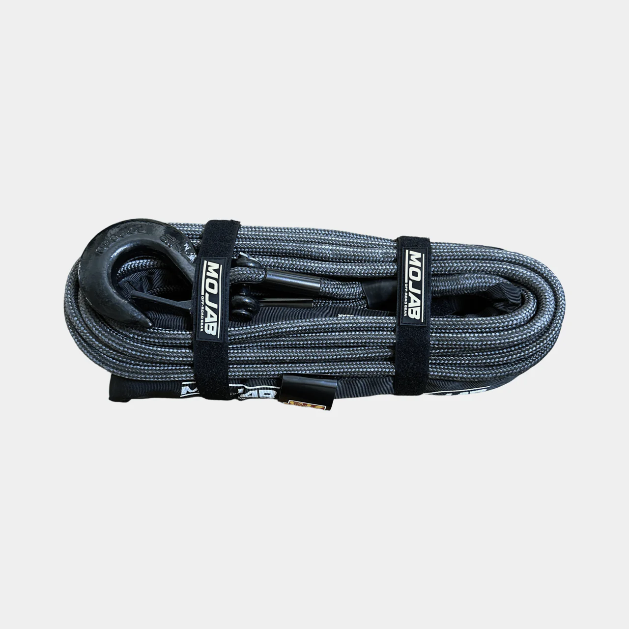 3/8'' x 85' Double Braided Winch Rope with Removeable forged winch hook - Image 3
