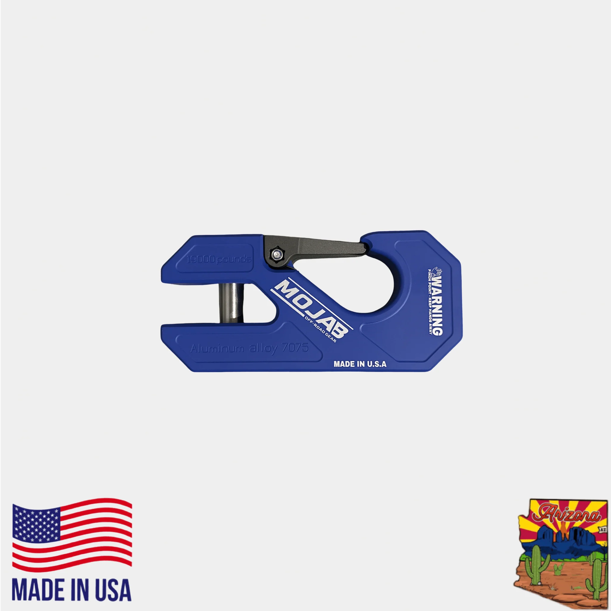 Aluminum winch shackle, closed latch (LIFE TIME WARRANTY*) - Image 3