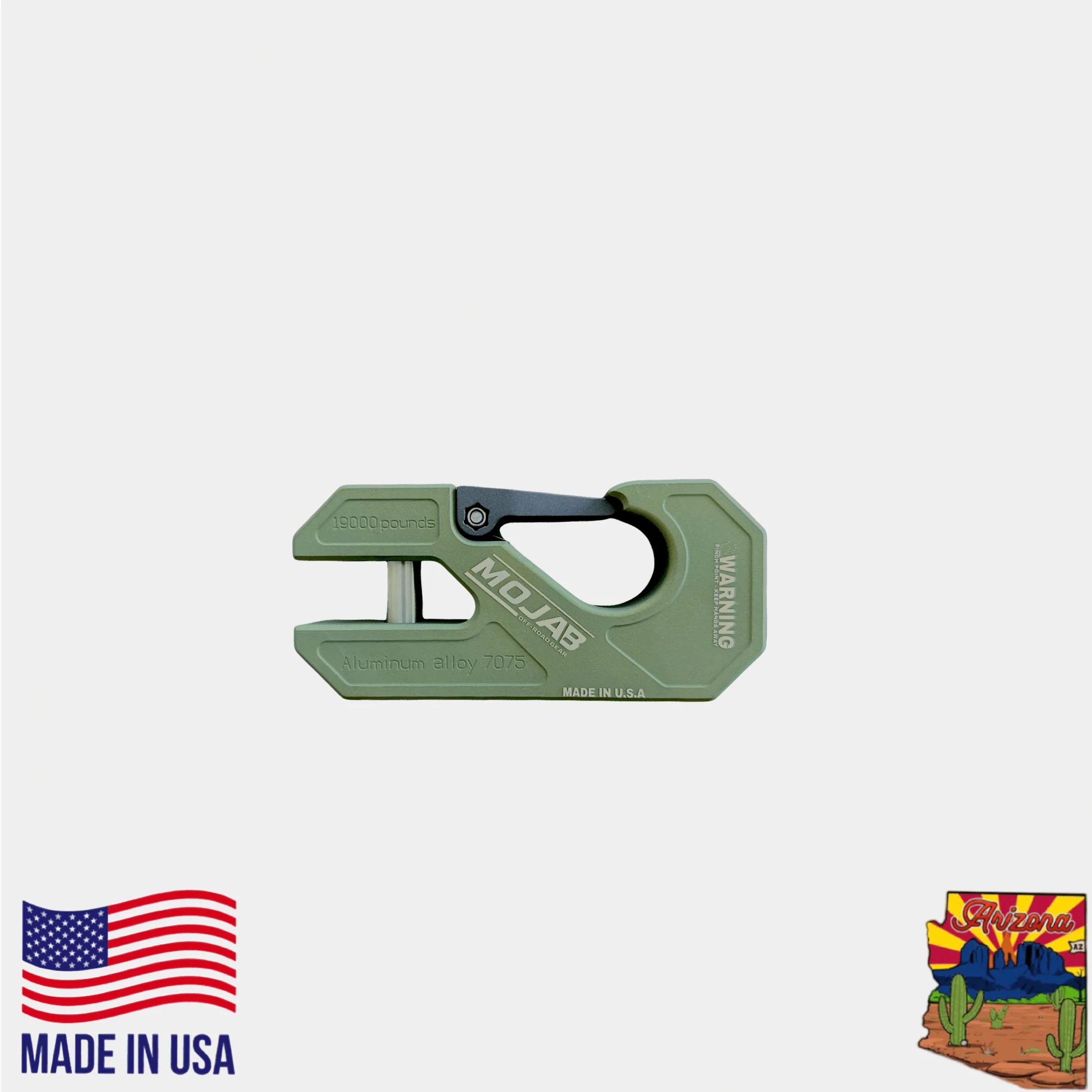 Aluminum winch shackle, closed latch (LIFE TIME WARRANTY*) - Image 4