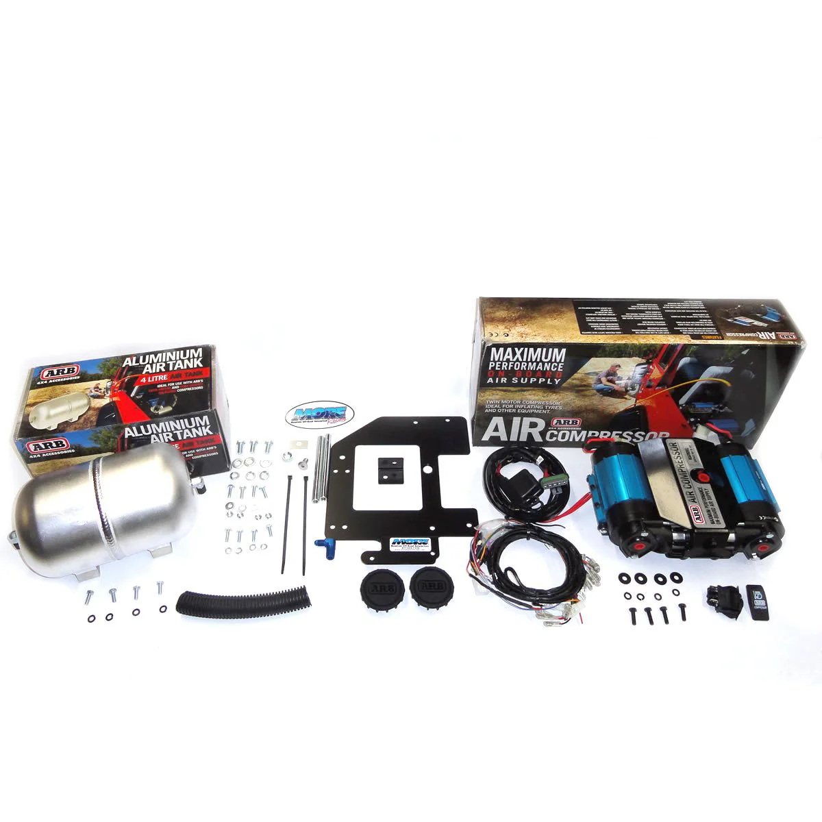 Bundle Pricing: ARB Mounting Bracket (ARB182D), ARB Twin Air Compressor (CKMTA12), & ARB 1 Gallon Air Tank (171507) for Jeep Wrangler JL 2 Door (2018-23) - Image 3