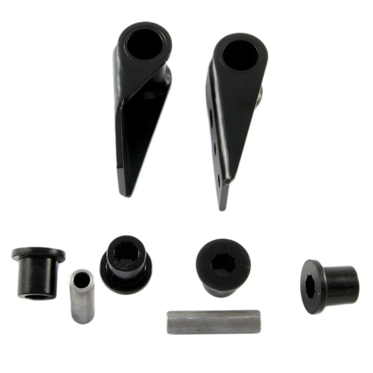 Front Shackle Hanger System for Jeep CJ (1976-86) with YJ Springs, Includes YJ bushings