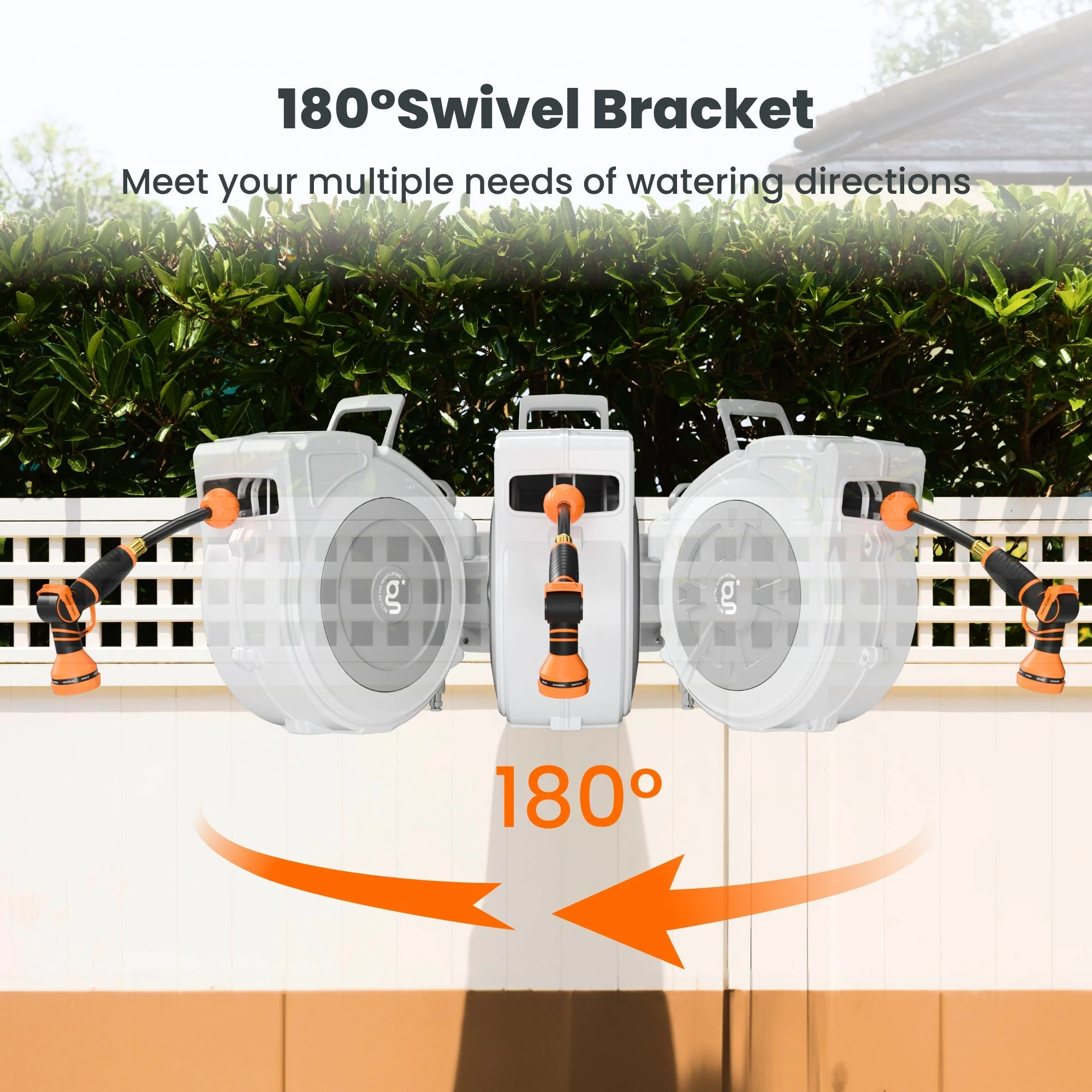 Retractable Garden Hose Reel-1/2 in-65ft - Image 4