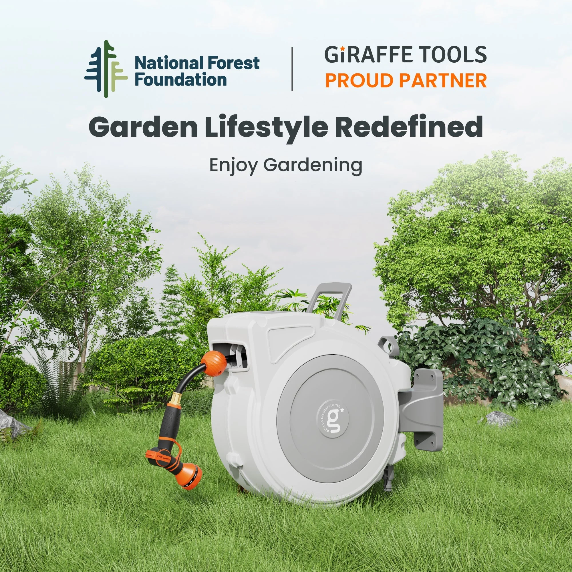 Retractable Garden Hose Reel-1/2 in-65ft - Image 8