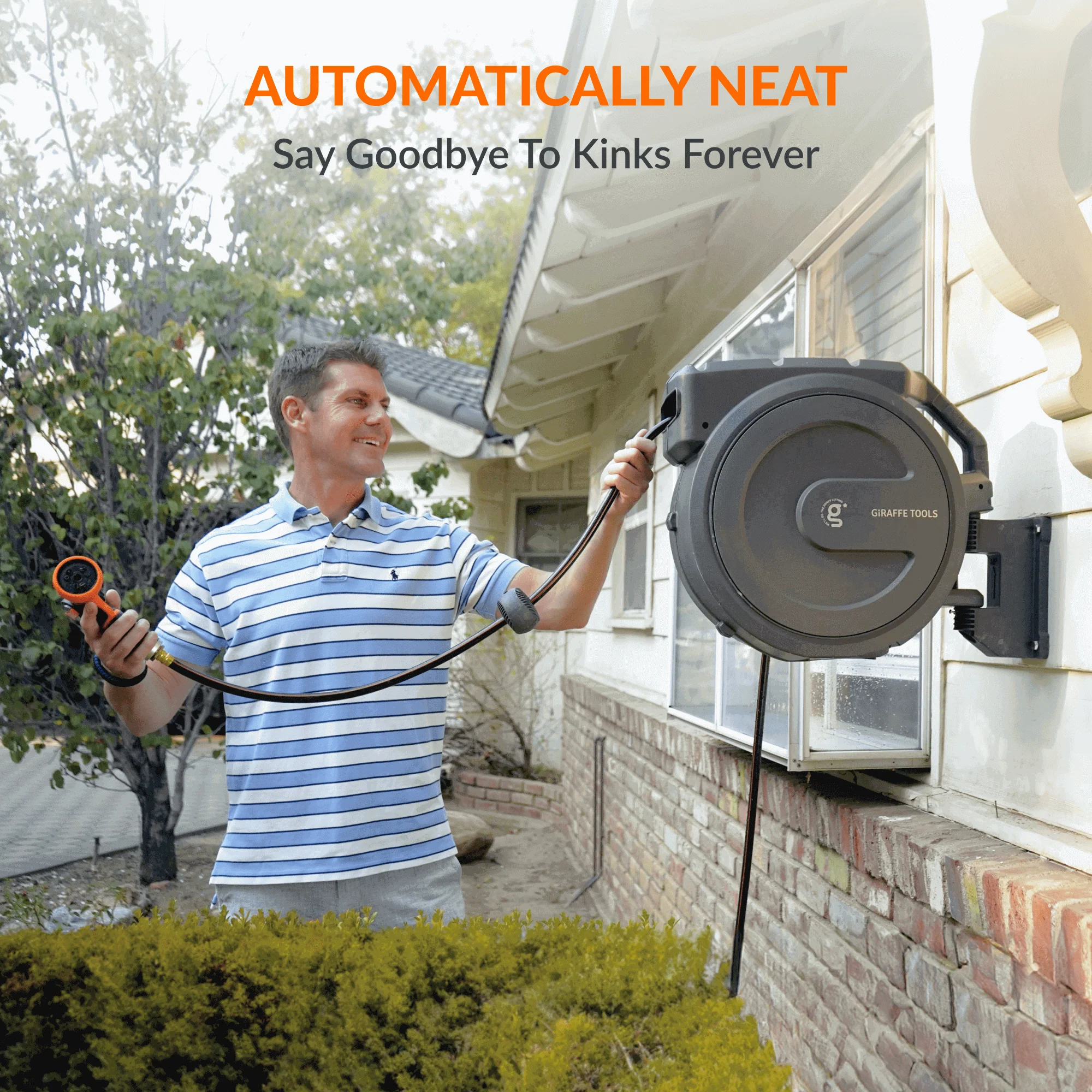 Retractable Garden Hose Reel-1/2in-155ft - Image 5