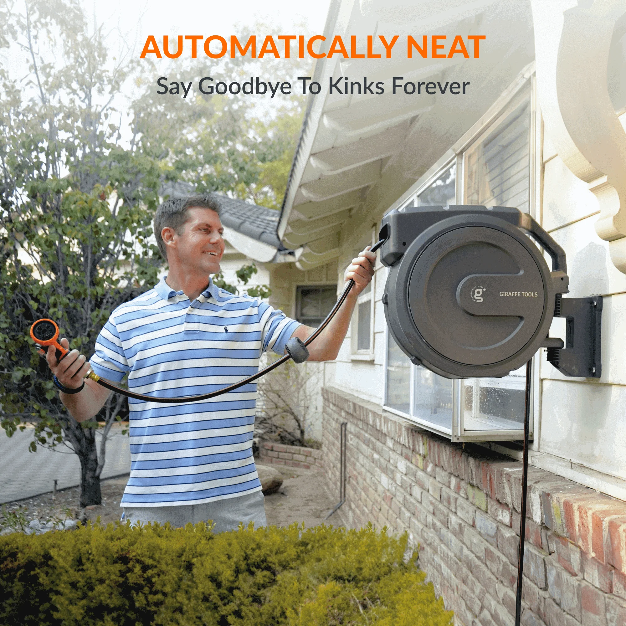 Retractable Garden Hose Reel-1/2in-78ft - Image 5