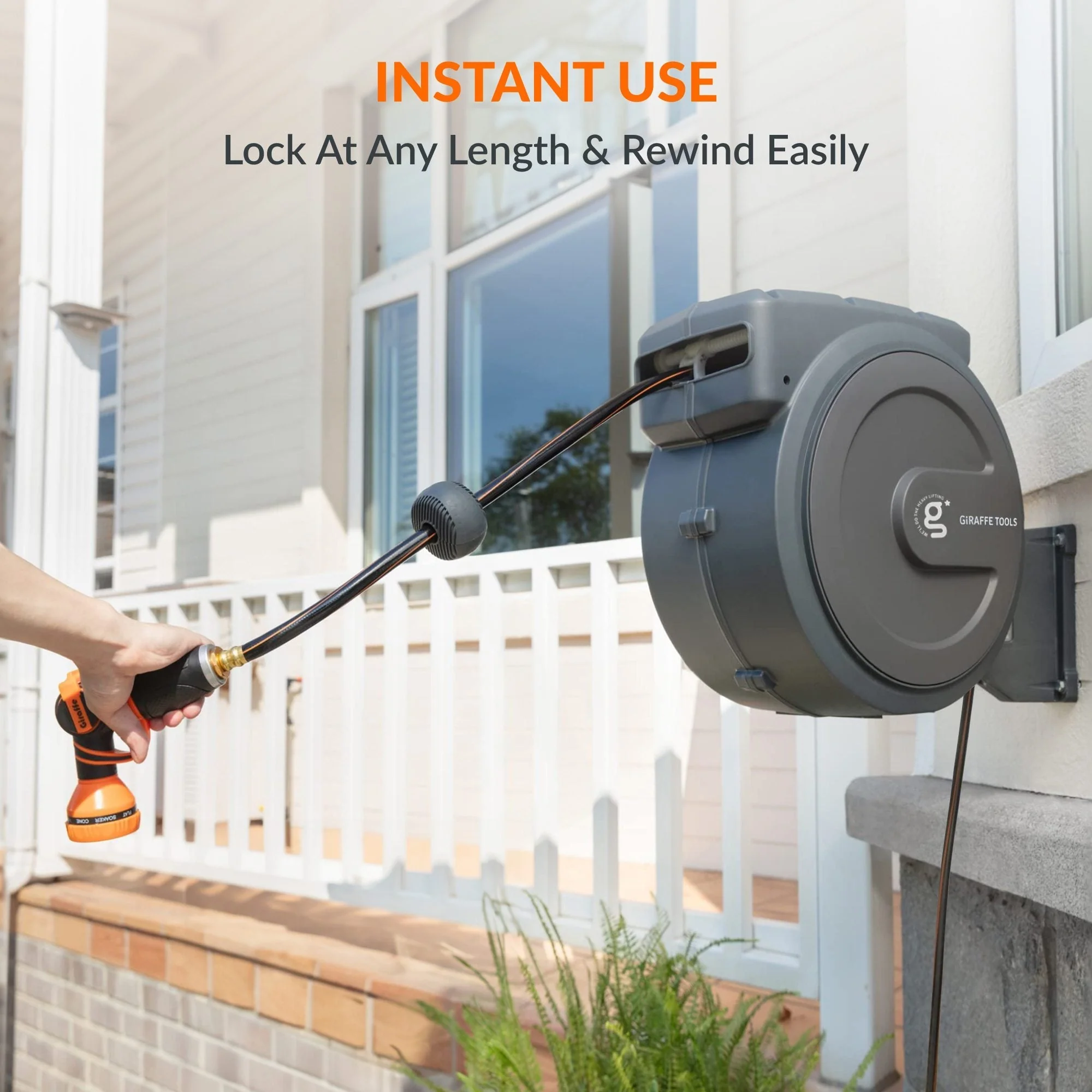 Retractable Garden Hose Reel-1/2in-78ft - Image 6
