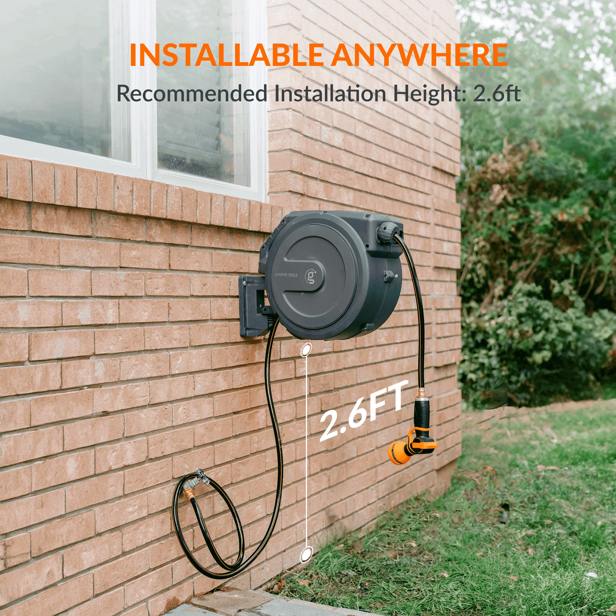 Retractable Garden Hose Reel-1/2in-78ft - Image 7