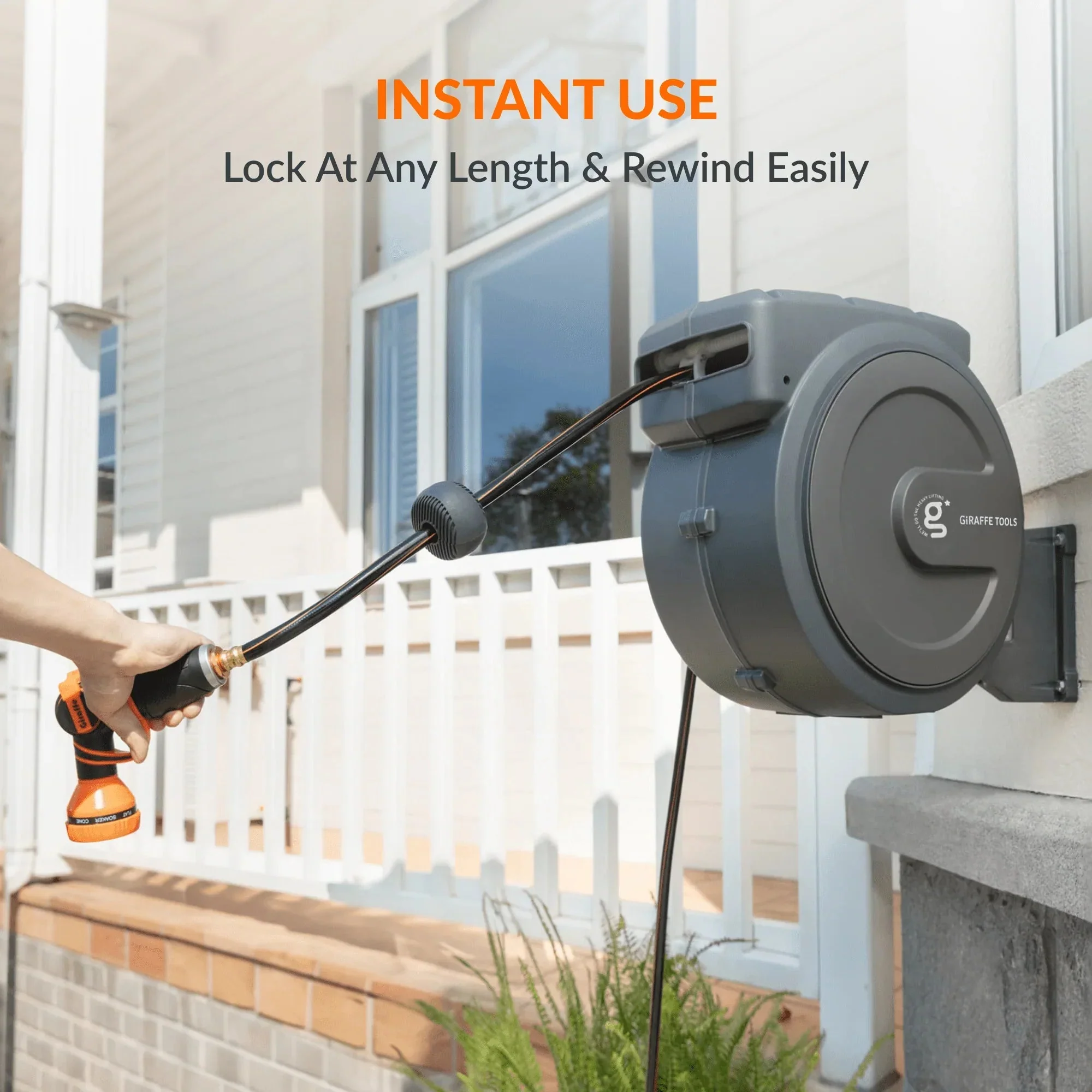 Retractable Garden Hose Reel 62ft-155ft - Image 4
