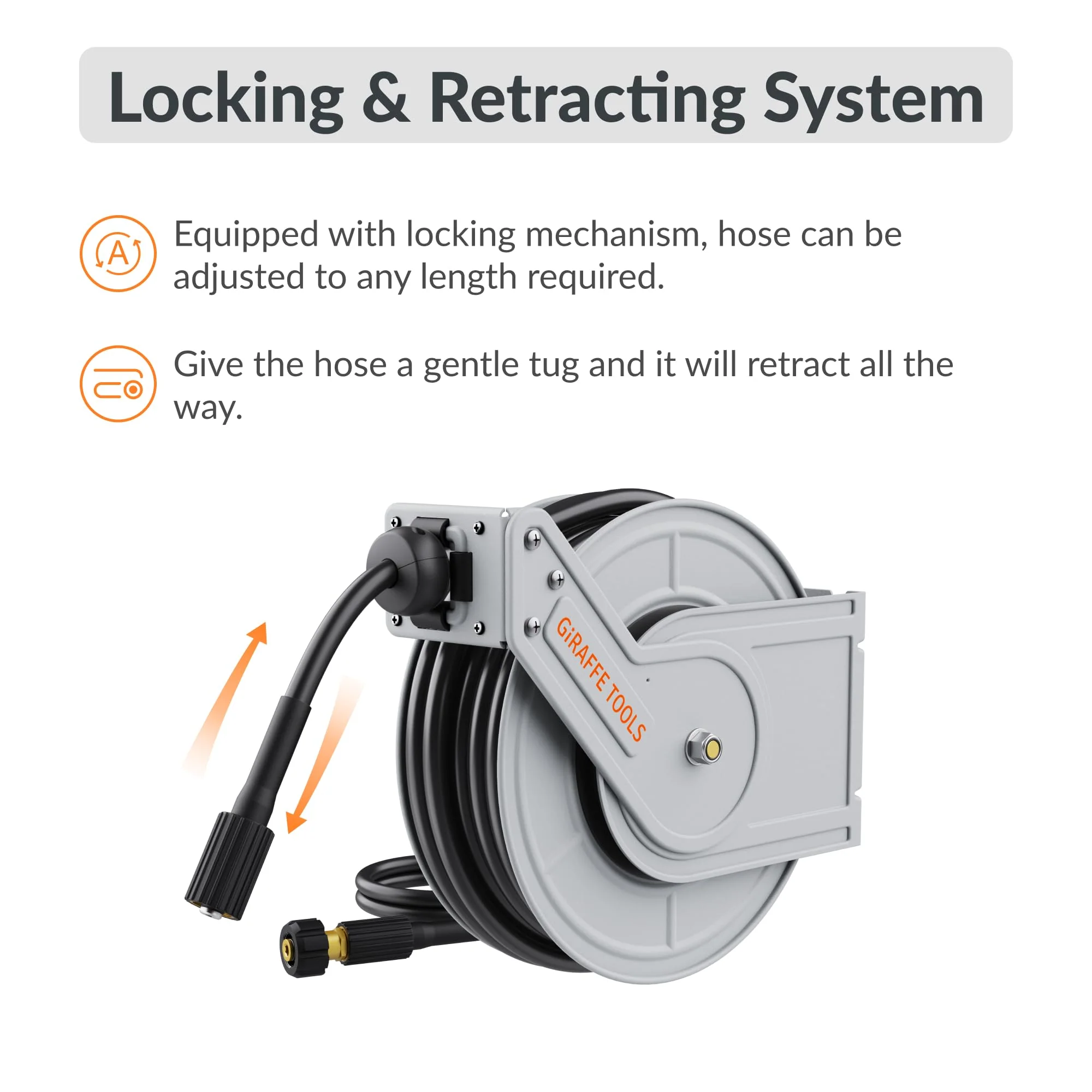Retractable Pressure Hose Reel-1/4in - Image 3