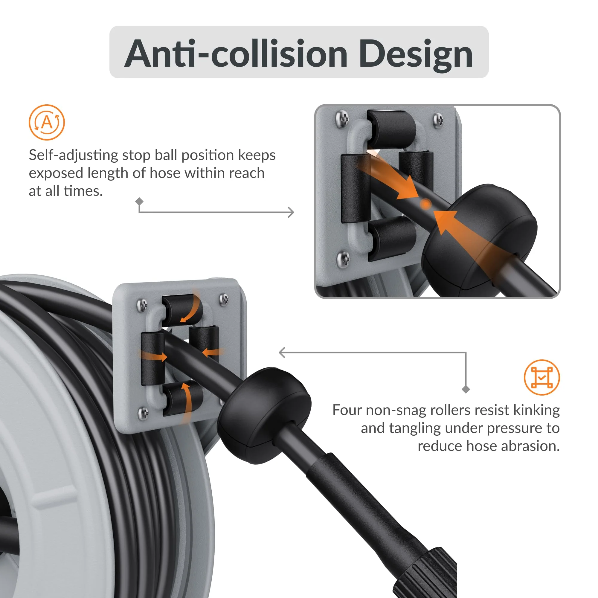 Retractable Pressure Hose Reel-1/4in - Image 4