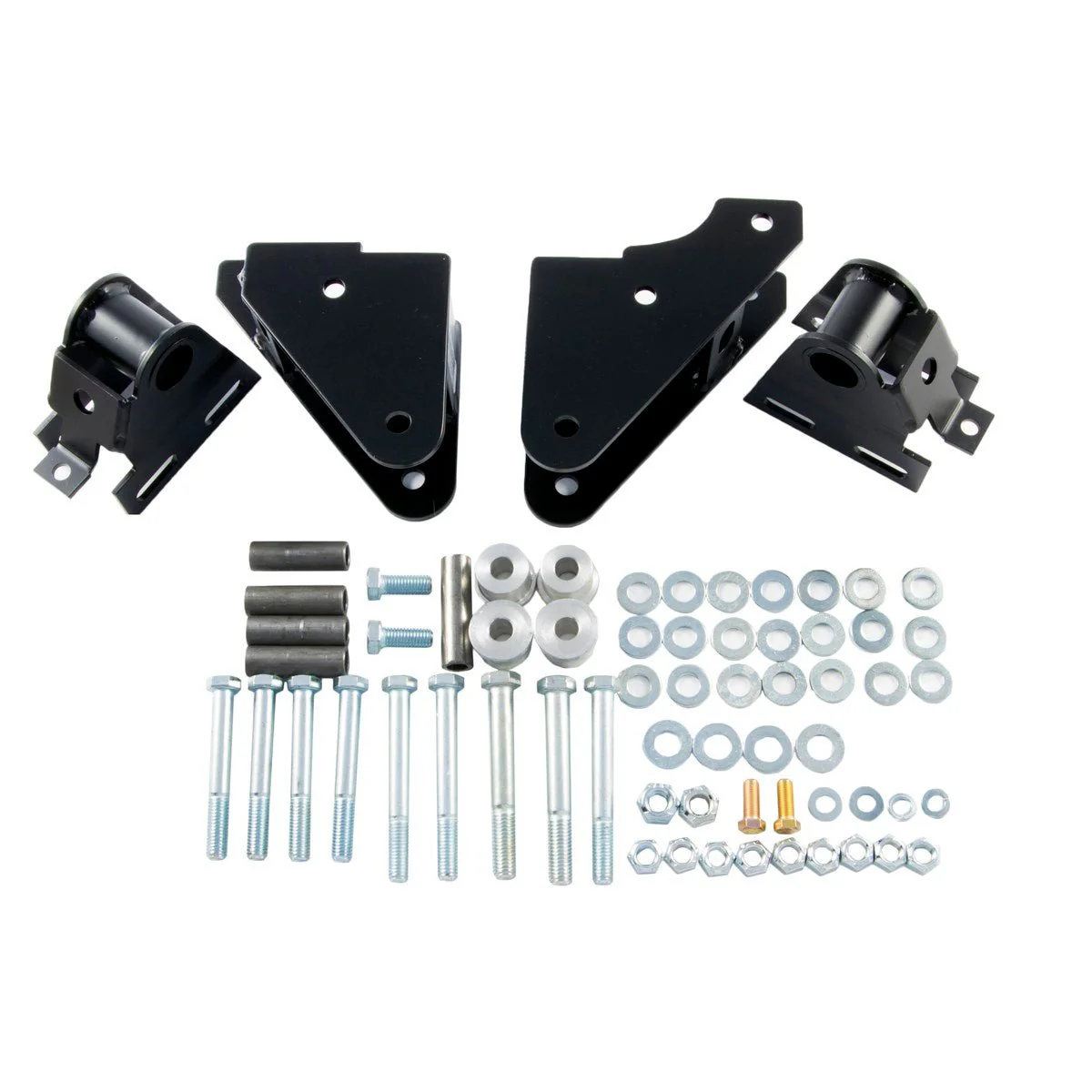 Shackle Reversal System with Bolt-On Spring Hanger Brackets for Jeep Wrangler YJ (1987-95)